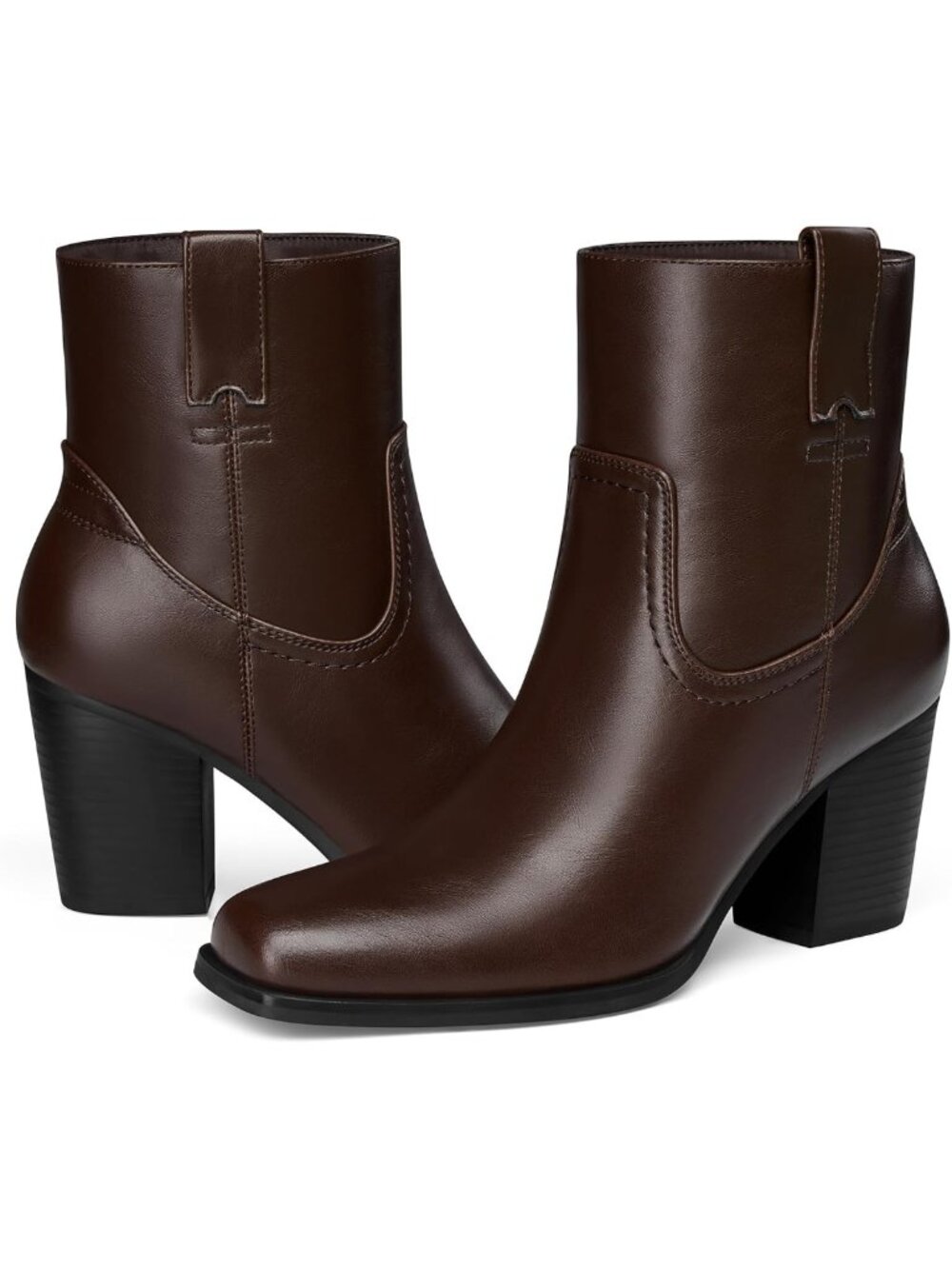 Stylish Women’s Chunky Heel Ankle Boots - 3.15" Comfort Heels for All-Day Wear
